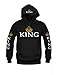 JIANLANPTT Fashion Long Sleeve King Queen Hoodies Sweatshirt Love Couple