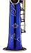 Kaizer Soprano Saxophone Straight B Flat Bb Blue Body Gold Keys SSAX-1000BLGK