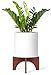 Mkono Plant Stand Wood Mid Century Flower Pot Holder (Pot Not Included) Home Decor Potted Rack Rustic Decor, Fits Up to 12 Inch Planter, Brown