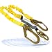 KwikSafety (Charlotte, NC) PYTHON | Double Leg 6ft Tubular Stretch Safety Lanyard | OSHA ANSI Fall Protection | EXTERNAL Shock Absorber | Construction Arborist Roofing | Snap & Rebar Hook Connector