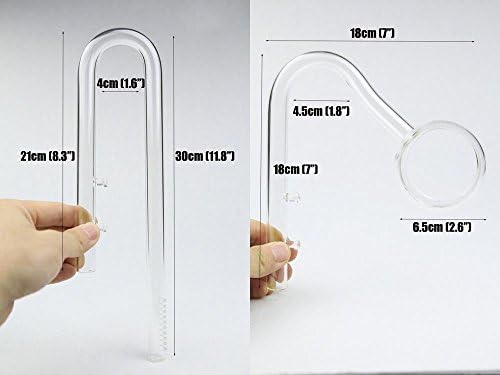Lily glass pipe inflow spin outflow double fix suction cup ADA quality filter accessory aquarium water plant fish tank