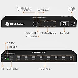 TESmart 8×1 HDMI Switch 8 in 1 Out 4K @ 60Hz HDCP