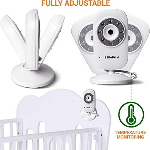 Video Baby Monitor with Camera - Baby Camera Wireless Baby Monitor with Night Vision, Two Way Audio, Temperature Sensor, Lullabies and High Capacity Battery  - Thumbnail 2