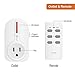JTD 5X2 Wireless Remote Control Outlet Switch Smart Outlet Plug Energy Saving for Household Appliances, Lamp, Light, Fixture, Electrical Equipment, up to 100ft Long Range, Strong RF Signal (5 Pack)