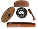 GBS Combo Set (4 Pc Kit) Premium Oval Wood Beard Brush with Boar Bristles, Bamboo All Fine Beard Comb, Tortoise Pocket Beard and Moustache Comb & Tortoise Dressing Comb