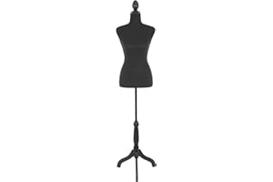 PayLessHere Mannequin Torso Female Manikin Body Dress Form Mannequin 60-68 Inch Lightweight Height Adjustable Wooden Tripod S