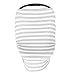 Bonn 1949 Baby Car Seat Cover,Nursing Cover,Car seat Canopy Covers Multi-Use Infant Car seat Canopy Covers Shopping Cart High Chair Stroller- Best Multi-Use Infinity Stretchy Shawl(Gray/White Stripe)