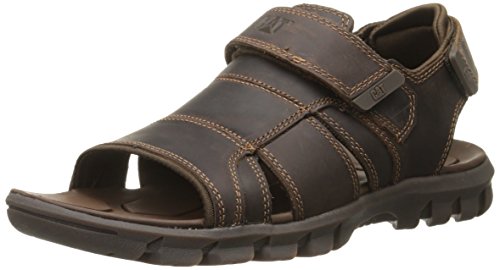 Caterpillar Men s Voyager Fisherman Sandal, Dark Brown, 8 M US