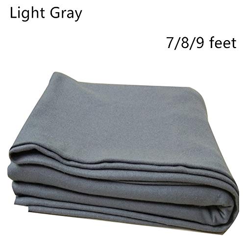 haxTON Premium Pool Table Accessories Popular Style Billiard Cloth Not Faded Billiard Table Felt Standard Green, Green,Navy Blue,Red,Blue or Black for Pool Table for 7/8/9 Foot (Light Gray 8 Foot)