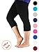 Passionate Adventure Relaxed Fit Elastic Waist Womens Ultra Soft Leggings Under Tunic Bamboo Capri Pants Regular and Plus Size Black 4XL (US Size XL)