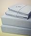 500-Thread-Count Egyptian Cotton Super Soft Extra Deep Pocket Fitted Sheet/Bottom Sheet California King/ Western King Solid Light Blue Fit Up to 25