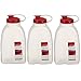 Rubbermaid 712395881385 Servin Saver White Bottle, Plastic, 2 Qt./1.9 Lt (Pack of 3), 3 Pack, Clear