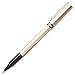Uni-Ball Deluxe Rollerball Stick Pens, Fine Point 0.7mm, Black Ink, Champagne Gold Barrel, Pack of 3