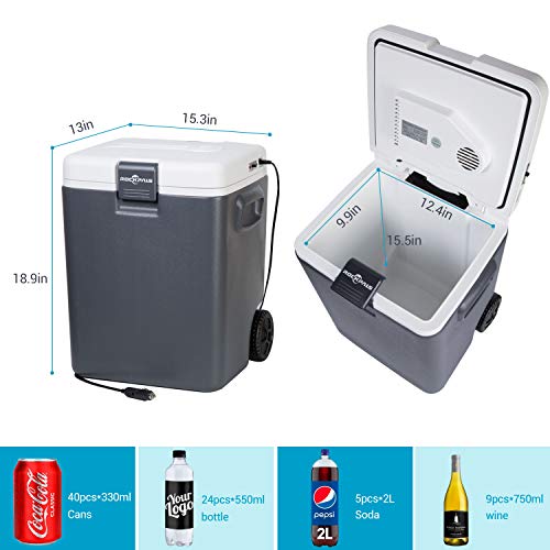 ROCKPALS Car Fridge Electric Cooler And Warmer, 32Quart / 40CansMini