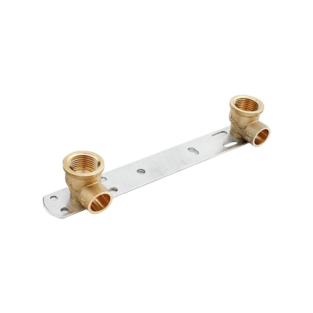 1/2" x 15mm Concealed Shower Bracket/Length - 100mm / Thermostatic Mixer Tap Bar Back Plate BSP Thread Faucet Connection Set