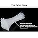 Zip Ties Heavy Duty Cable Ties 4+6+8+10+12 Inch Black & White 500pcs (Combo Pack) Self-Locking Nylon Plastic Ties