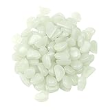 Glow in the Dark Garden Pebbles Stone Luminous Decorative Stones for Your Fantastic Garden or Yard Outdoor Fish Tank in Blue 100Pcs
