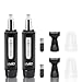 Nose Hair Trimmer 2 in 1 Nose Sideburn Trimmer Painless Trimming Water Resistant Dual Edge Blades Stainless Steel with LED Light for Men Women(2 packs)