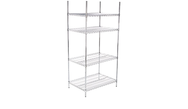 Amazon Com Winco Vcs 2436 4 Tier Wire Shelving Set Chrome Plated 24 X 36 X 72 Home Kitchen