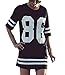 Amoin Women's Baseball T Shirt Top Loose Dress