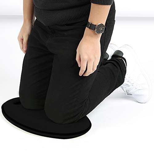 Pannow Memory Foam Kneeling Pad - Extra Large 20" x 12" Garden Kneeler for Gardening, Bath Kneeler for Baby Bath Tub, Kneeling Mat for Gym Yoga,THICKEST 1.8" (Black) - Thumbnail 4