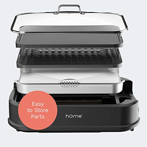 hOmeLabs Smokeless Indoor Electric Grill Removable NonStick Grill