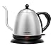 Chefman Electric Kettle,Gooseneck Pour Over Style Water Boiler, 360 Degree Cordless Rotating, Rapid Boil & Strix Control – Stainless Steel , 1 Liter