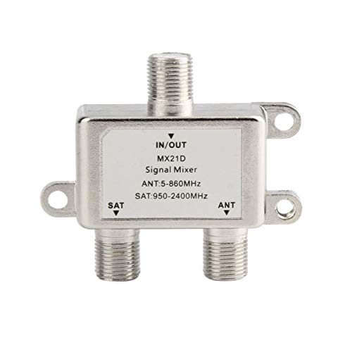 image for Liobaba Waterproof 2 in 1 2 Ways Satellite Splitter TV Signal Cable TV