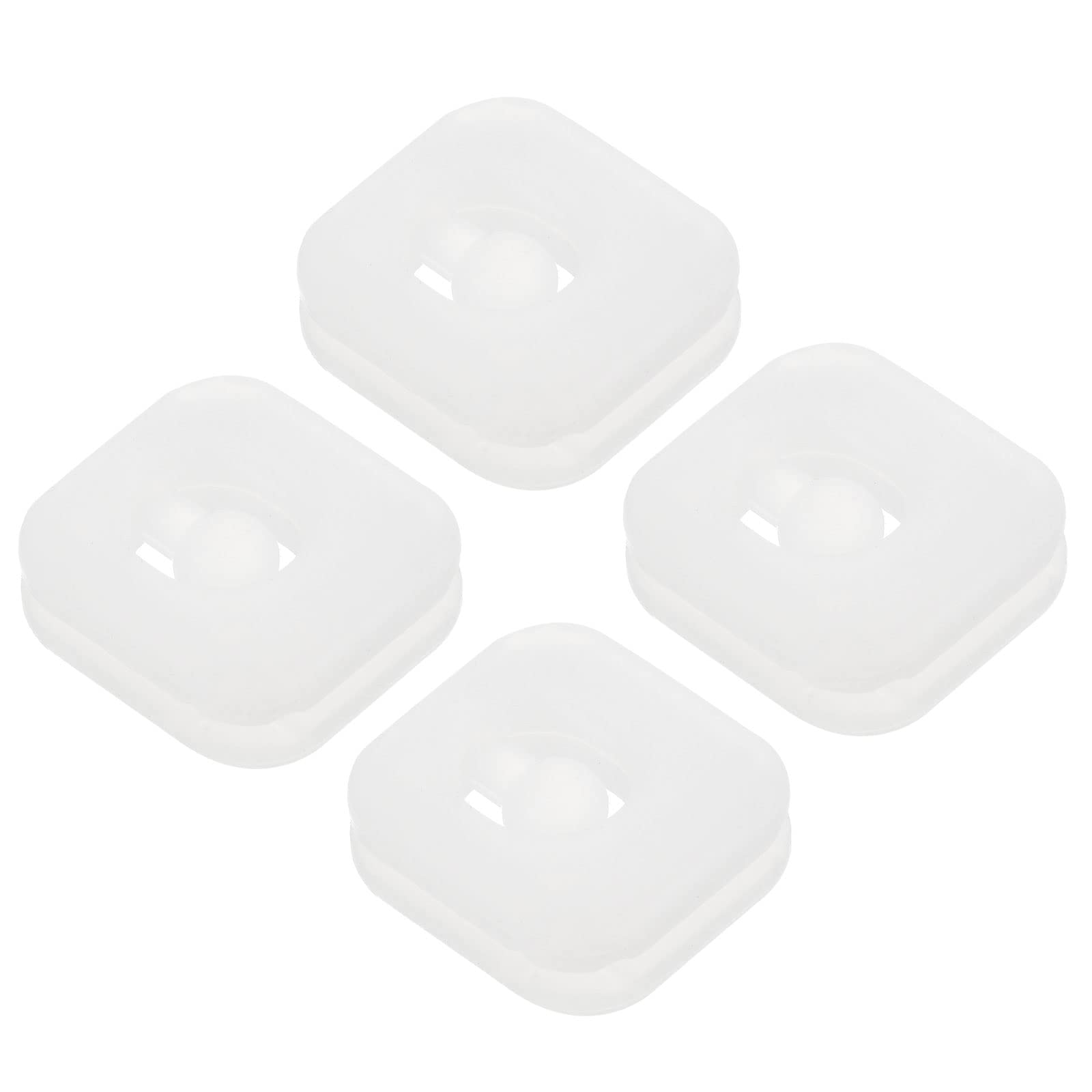 PATIKIL Tennis Vibration Dampener, 4 Pack Square-shaped Silicone Shock Absorber Racket String Damping for Tennis Racquet, Clear