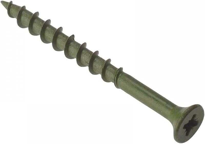 ForgeFix Countersunk Decking Screws 4.5 x 55mm Green Box 200