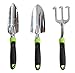 Finnhomy 3 Piece Aluminum Garden Tool Set/Gardening Tool Set, Garden Kit for Digging Weeding Loosening Soil Aerating Transplanting, Makes Great Gift