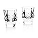 PDTXCLS Aeiniweraabbcc TANGDIAABBCC AMOCHY Pair of 2oz Bikini Shot Glasses Pirate Design Set - Collectible Souvenier