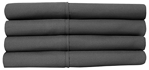 Twin XL Size Bed Sheets - 4 Piece 1500 Supreme Collection Fine Brushed Microfiber Deep Pocket Twin X-Large Sheet Set Bedding - 1 EXTRA PILLOW CASES, GREAT VALUE, Twin XL, Gray