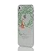 iPhone 7 Case Anti-Slip Anti-scratch Transparent Soft Ultra Thin Back Cover Durable TPU Bumper Case 4.7-inch (leaves fox)