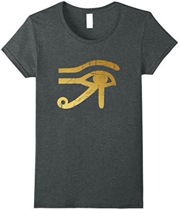 Womens Eye Of Ra Eye Of Horus Vintage Distressed T Shirt Design Medium Dark Heather