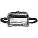 Fuel Fashion Clear Fanny Pack, Stadium Security Approved Belt Bag with Front Easy Access Pocket (Expandability 27