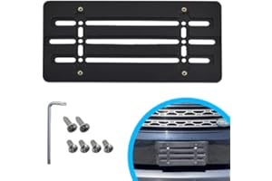 TN TRUNKNETS INC Front Bumper License Plate Bracket for Land Rover Range Rover 2000-2024, Plate Holder Set w 6 Unique Screw Bolts & Wrench Kit, License Tag Mounting Kit, Quality Plate Holders, Car Accessories