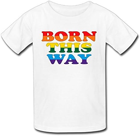 Hoeless Born This Way With RainbowBaby Short Sleeve T-ShirtCozy Shirt 12 Months White
