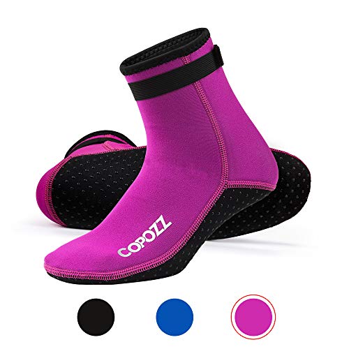 COPOZZ Diving Socks 3mm Neoprene Beach Water Socks, Surfing Booties Thermal Flexible Kayaking Anti Slip Wetsuit Boots for Rafting Snorkeling Swimming Wading Sailing for Youth Men Women