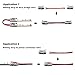 3528 LED Strip Connector 8mm 2 Pin (5 PCS Terminal) With 20 Gauge Extension Wire 2 Conductor UL Listed (9.8 Feet/3 Meter), DIY Both Strip to Power Lead or Board to Board Jumper,NON-WATERPROOF