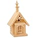 Handcrafted Ready to Embellish Unfinished Wood Cruch Style House for Crafting, Creating and Displaying