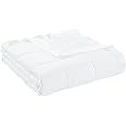 Madison Park Windom Down Alternative Blanket, Premium 3M Scotchgard Moisture Wicking Treatment, Lightweight and Soft Bed Cover For All Season, Satin Trim, White Full/Queen