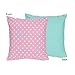 Sweet Jojo Designs Skylar Luxury Turquoise Blue, Pink Polka Dot and Gray Damask 4 Piece Girls Twin Bedding Set