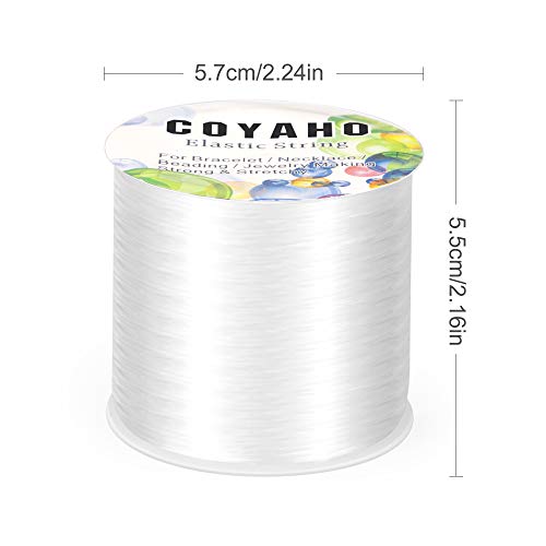 120m/393ft Stretchy String for Bracelets, 0.8mm Clear Elastic String for Bracelets, Stretchy Bracelet Cord Bead String, Stretch Cord Elastic String for Jewelry Making, Elastic Beading String, Clear