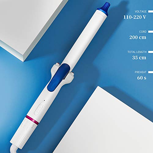 Sethya Curling Iron Ionic-Infrared Ceramic Curling Wand for Loose Curls & Waves Curlers 6 Heat Settings up to 450°F Hair Curler Wand Incl Auto-Off Dual Voltage