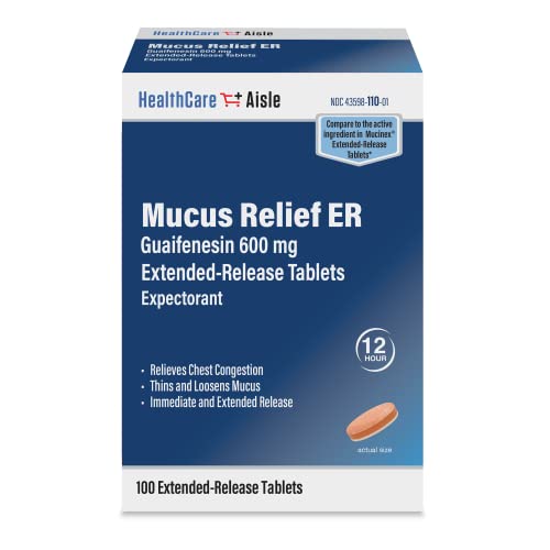 HealthCareAisle Guaifenesin 600 mg Extended Release 100 Tablets