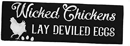 Wicked Chickens Lay Deviled Eggs Painted Wall Decor