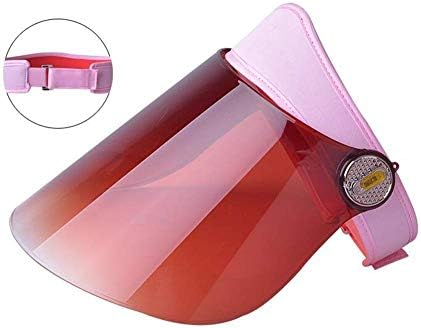 WYJW Sun Visor Hats UV Protection SunnyVisor Adjustable Angle with a Transparent Cover Flexible One Size Headband Fits Most Caps Golf Hiking Tennis Outdoor Fishing (Color: 18)