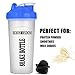 24 OZ Black BPA and Phthalate-free Plastic Leak Proof BottleTwist Cap Shaker Screw Top Wire Whisk Mixers Protein Smoothies Shakes Mix Powders Shaker Bottle