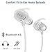 Bluetooth Headphones, Pobon QY19 Wireless Bluetooth Earbuds Stereo Headset Earphones with Microphone for Running Sports & Exercise (Bluetooth 4.1, Secure Fit, Sweatproof, 6 Hours Play Time) (White)